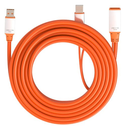 OkyLink Active USB 3.2 Gen 2 Extension Cable 10Gbps 10Gbps, 15ft | 5m, Male to Female, Powered Active Signal Amplifier, for Industrial Camera, Machine Vision & 10Gbps Data Transmission - color: USB3.2(10Gbps), size: 15ft (5m)