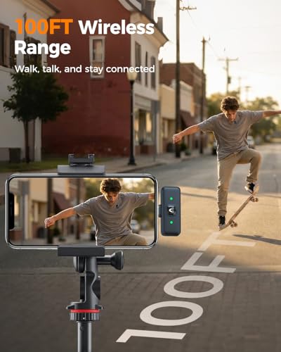 SX29 Wireless Lavalier Microphone for iPhone 17/16/15 & Android, USB-C Plug & Play Mini Mic, AI Noise Reduction, Magnetic Clip-On Lapel Mic with Battery Case for Vlogging & Video Recording - size: 2TX + USB-C RX + 1CC
