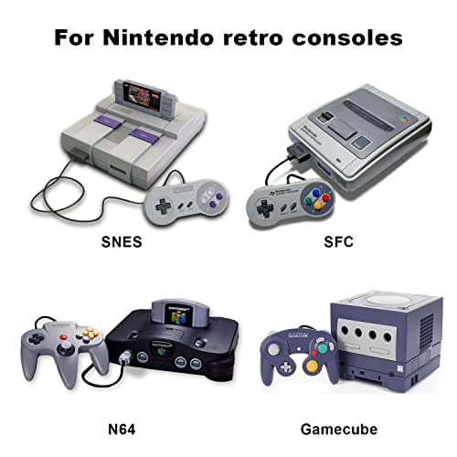 N64 to HDMI Converter Adapter Support 16:9/4:3 Conversion, HDMI Link Cable for N64 /SNES/NGC/SFC（Plug and Play）