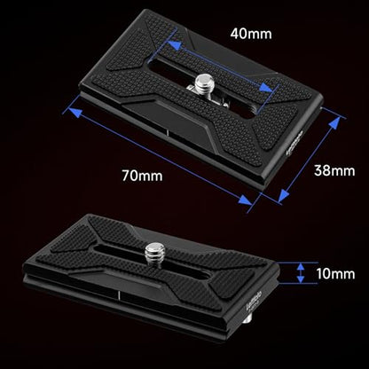 Leftfoto 70mm Universal Metal Camera Quick Release Plate Fits Arca Swiss Clamp for DSLR Camera Tripod Ballhead - size: 70mm