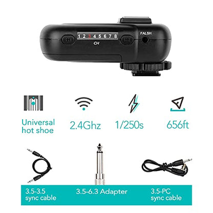 AODELAN Flash Trigger Receiver with Universal Hot Shoe for Canon, Nikon, Olympus, Panasonic, Pentax, Fuji, Samsung, Sony (Receiver Only) - color: Receiver