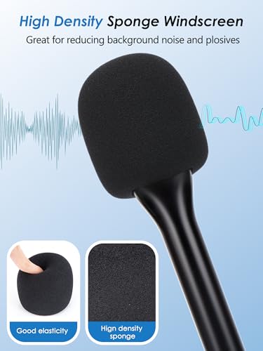 YOUSHARES Handheld Interview Microphone Holder for Hollyland Lark M2 - Iron Magnetic Slide Rail fits Hollyland Lark A1/MAX/150 & Rode/DJI Magnetic Lavalier Wireless Mics - color: Magnetic Handheld Microphone Holder