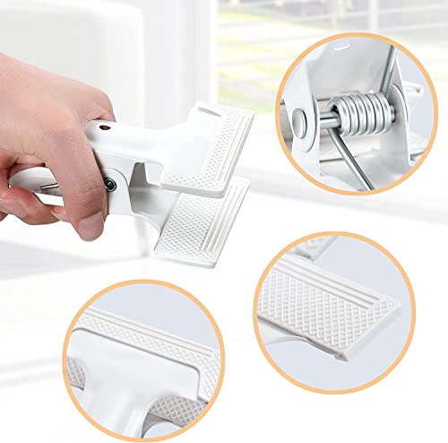 Backdrop Spring Clamps 6 Pack Large 4" Heavy Duty White | Photography Backdrop Clips, For Background Backdrops Stand, Woodworking, Home Improvement