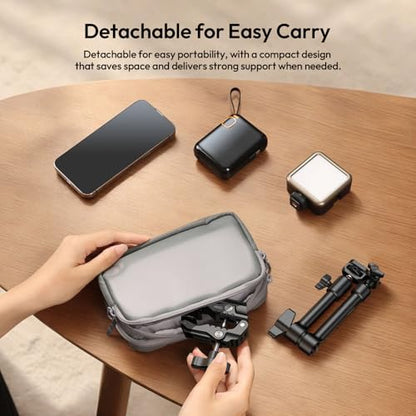 ULANZI HD02 10'' Camera Super Clamp: Ultra-Portable Mount w 1/4", 3/8" & NATO for Camera, Monitor, Light (Fits 20-87mm)