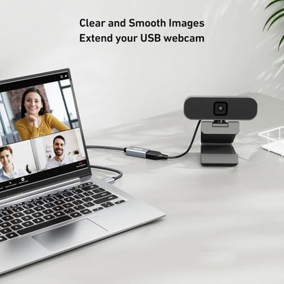 BENFEI USB 3.0 Extension Cable 1.5 Feet, Nylon Braided Compatible with Webcam, Camera, Phone, USB hub, Mouse, Keyboard, Printer, Hard Drive, Headset - size: 1.5 Feet