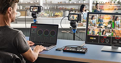 Blackmagic Design ATEM Mini Pro HDMI Live Stream Switcher Bundle with 6’ HDMI Cable, 7’ Cat5e Cable, and 5-Pack of SolidSignal Cable Ties (SWATEMMINIBPR) - style: Mini Pro