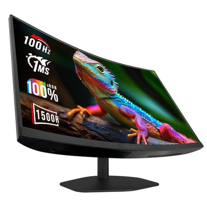 New! Sceptre Curved 24-inch Gaming Monitor 1ms 100Hz 1500R DisplayPort HDMI X2 Eye Care 100% sRGB Build-in Speakers, Machine Black 2026 (C248W-FW100T Series) - style: 24" Curved 100Hz DP HDMI 2025