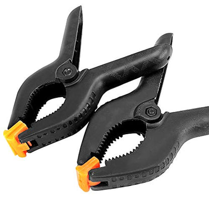 ZOENHOU 22 PCS 6 Inch Spring Clamp Set, Nylon Plastic Clips Heavy Duty Spring Clamp with Flexible Jaw Pad and Anti-slip Handles for Woodworking Backdrop Photo Studio Craft DIY Art - size: 6 Inch 22PCS