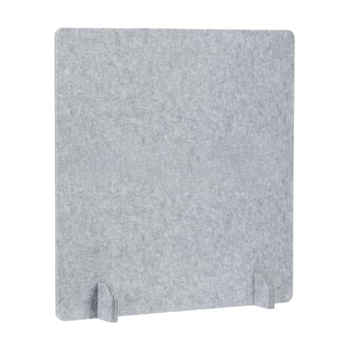 PATIKIL Desk Dividers 24" x 24", 1 Pack Desk Privacy Panel Freestanding Noise Reducing Partition Acoustic Panel with 4Pcs Support Feet for Testing Office Home Library, Cement Gray Style C - color: Cement Gray Style C, size: 24" x 24"