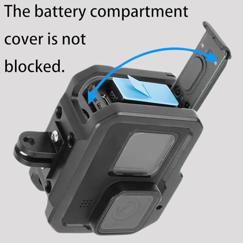 Aluminium Protective Cage for GoPro Hero 13/12/11/10/9, Durable Hard Frame Cases Protector, Strong Metal Housing Frame Video Cage with Sliding Cover - style: Standard Version