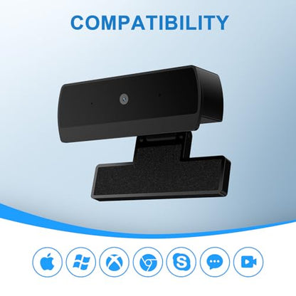 Diccik 1080P Webcam with Microphone, Full HD Web Camera for Desktop Computer and Laptop USB Computer Camera for PC Pro Streaming Webcam for Zoom/Skype/Teams, Plug and Play PC for Windows &Mac