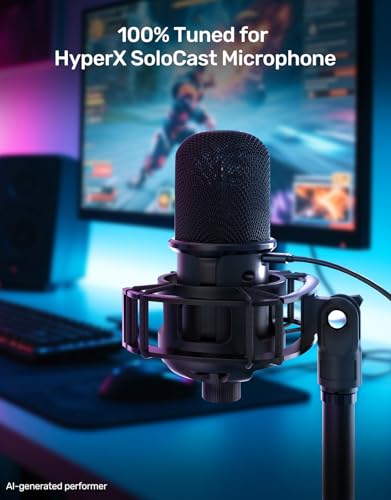 Custom Built for SoloCast Shock Mount, Upgrade Anti-Vibration Suspension Elastic Shock Mount Holder Clip Mics Stand with Screw Adapter Compatible with Hyperx SoloCast Microphone - size: HyperX SoloCast Shock Mount