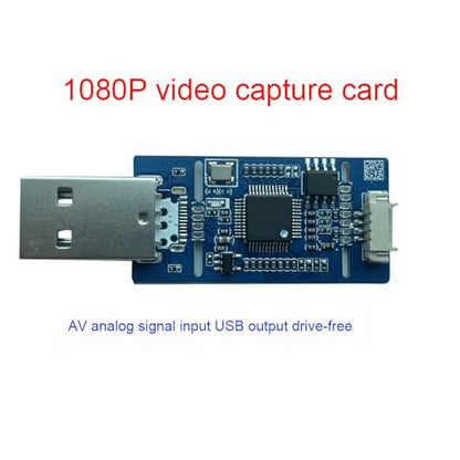 Video Capture Card CVBS/AV to USB Capture Card HD 1080P Graber Driver Free Plug & Play for Windows,Camera for Streaming, Live Broadcasting, Video Conference,Gaming