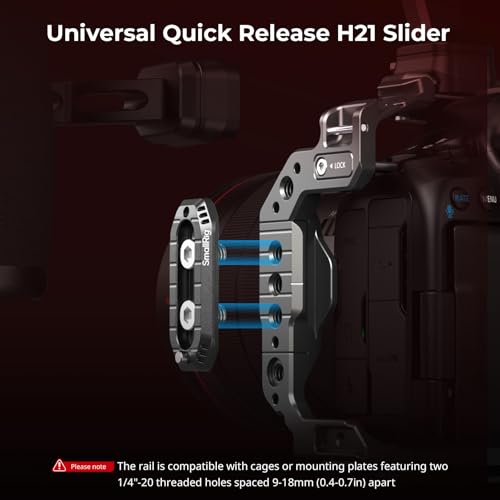 SMALLRIG NATO Side Handle with NATO Rail, H21 HawkLock Quick Release, for Left or Right Hand, 36mm/1.4in Up and Down Adjustable, Ergonomic Handgrip with Built-in Cold Shoe, 1/4"-20 Threaded Holes - style: HawkLock Side Handle