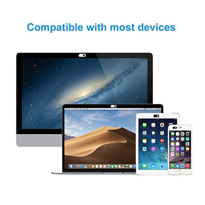 MOSISO Webcam Cover Slide, 0.027 inch Sliding Blocker Laptop Camera Cover Lens Blocker Shell Sticker Compatible with MacBook Air/Pro/Tablet/Notebook Privacy Security Protector(2 Pack)