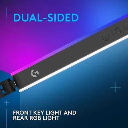 Logitech G Litra Beam LX Premium Dual-Sided RGB LED Streaming Key Light with TrueSoft, for Streaming, Broadcasting, LIGHTSYNC, Bluetooth, USB, PC/Mac - Graphite - style: RGB