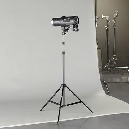 Amazon Basics Portable Aluminum Photography Light Stand Tripod with Case, 2.8-6.7 feet, Black - size: 1-Pack