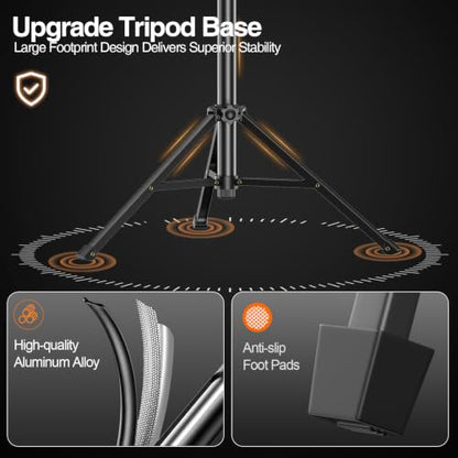 EMART 10" Ring Light with 51" Extendable Tripod Stand Phone Holder Wireless Bluetooth Remote,16 RGB Colors 13 Dynamic Modes & 10 Brightness Levels Selfie Ringlight for Phone Live Streaming Makeup - size: 10'' RGB