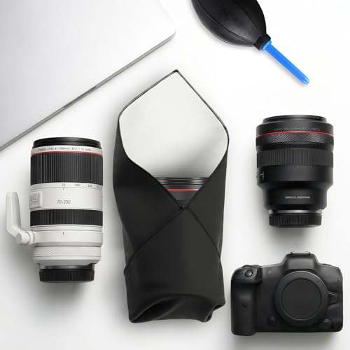 Camera Wrap, Protective Self-Adhesive Cloth, 17.7''×17.7'' Anti-Scratch Camera Sleeve, Washable Lens Pouch for DSLR, Phone, Laptops, Cosmetic