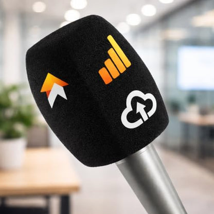 Custom Fuzzy Microphone Windscreen, Plush Foam Mic Cover with Logo or Text, Triple-Side Printable, Wind Noise Reduction, Fits Most Handheld Microphones (Black) - color: Black