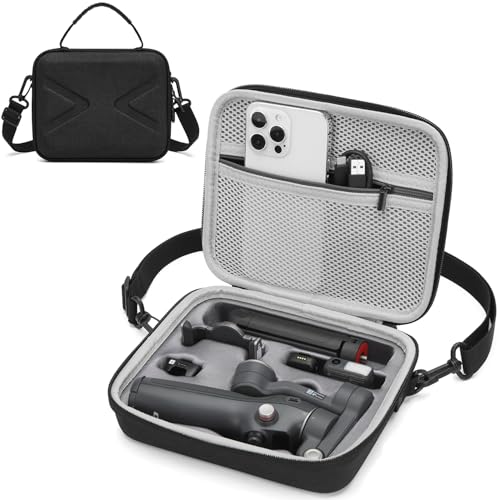 Hard Case for Osmo Mobile 7P / 7, Portable Storage for OM 7P/7, Shoulder Bag for DJI OM 7 /7P Smartphone Gimbal Stabilizer Accessories Case, Black - color: Black