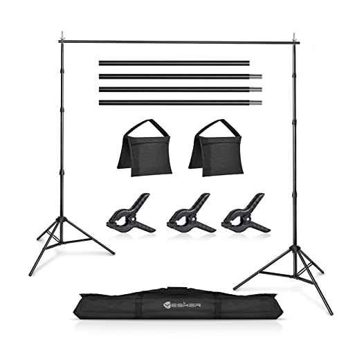 Yesker 10 X 10 ft Photo Video Studio Background Support Stand, Adjustable Heavy Duty Photography Backdrop Support System Kit for Photoshoot Party Video Creator - size: 10*10ft