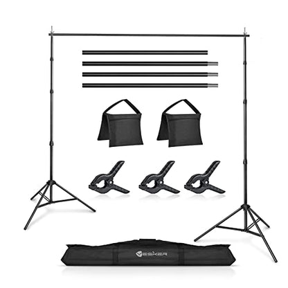 Yesker 10 X 10 ft Photo Video Studio Background Support Stand, Adjustable Heavy Duty Photography Backdrop Support System Kit for Photoshoot Party Video Creator - size: 10*10ft