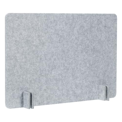 PATIKIL Desk Dividers 24" x 16", 1 Pack Desk Privacy Panel Freestanding Noise Reducing Partition Acoustic Panel with 4Pcs Support Feet for Testing Office Home Library, Cement Gray Style B - color: Cement Gray Style B, size: 24" x 16"