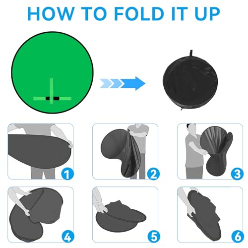 Portable Green Screen Chair with Stand 57 inch Double Sided Chroma Key Backdrop for Zoom/Streaming, Foldable Green Background for Photography, Video Chats, Gaming & Meetings