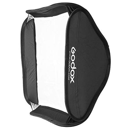 Godox 32x32 inches / 80x80cm Portable Foldable Studio Flash Softbox Diffuser kit with Bowens Mount Speedring and Carrying Case for Portraits,Product Photography and Video Shooting with USB LED