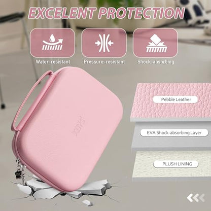 Hard Storage Case Compatible with Fujifilm Instax Mini 12/11/90/SQ1/SQ40/EVO Instant Camera, Holds Fuji Film & Accessories with 3 Dividers,Ideal for Home & Travel (Pink) - color: Pink