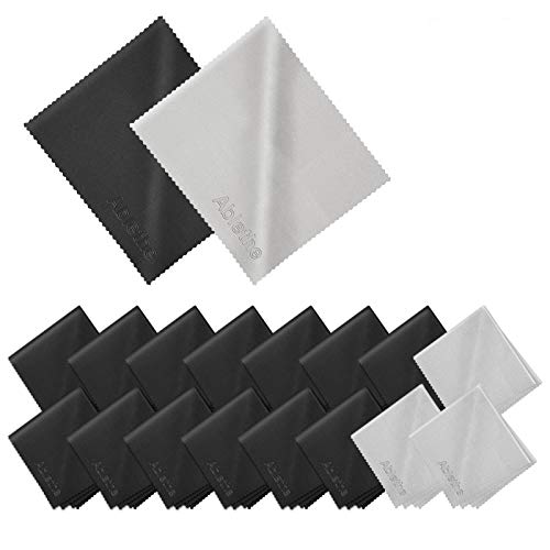 18 Pack Premium Microfiber Cleaning Cloths for Glasses, Glasses Cleaning Cloth for Cleaning Lenses, Screens, Cameras, Cell Phone, Eyeglasses, LCD TV Screens, Tablets and More - size: 6 x 7 in