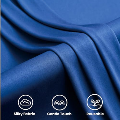 20ftx12ft Wrinkle Free Royal Blue Backdrop Curtain, 4 Panels 12FT Height Royal Blue Wedding Backdrop Drapes, Silky Polyester Back Drop Cloth for Birthday Photography Background Party - color: Royal blue, size: W5' x H12'(4 panels)