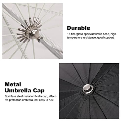Godox UB-130W 51.2" 130cm Deep Parabolic Reflective Umbrella White Inner Photography Studio Soft Light Withe Umbrella with Diffuser Cover for Video Studio Shooting Speedlite Flash (130White) - color: White, size: 51.2"