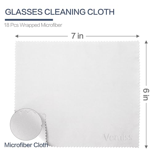 Vemiss 6 Pack Microfiber Glasses Cleaning Cloth, Wipes Lens Eyeglasses & Screens - Reusable, Portable with Keychain & Pouch - Sunglasses, Jewelry, Phone Cleaner Cloth (Color 2) - color: Color 2