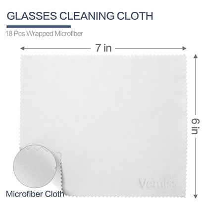 Vemiss 6 Pack Microfiber Glasses Cleaning Cloth, Wipes Lens Eyeglasses & Screens - Reusable, Portable with Keychain & Pouch - Sunglasses, Jewelry, Phone Cleaner Cloth (Color 2) - color: Color 2
