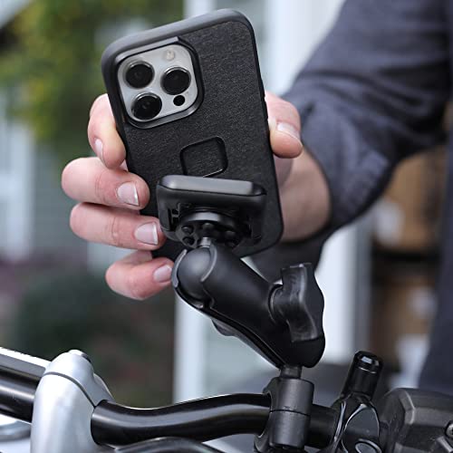 Peak Design Mobile Ball Mount Adapter, Locking, Non-Charging, SlimLink Mounting Technology, Push Button Release, Works with 1" Ball-and-Socket Phone Mount for Car, Truck, Motorcycle, Boat and More