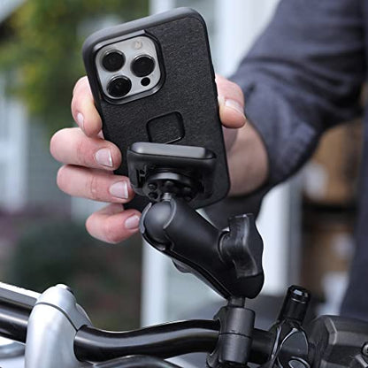 Peak Design Mobile Ball Mount Adapter, Locking, Non-Charging, SlimLink Mounting Technology, Push Button Release, Works with 1" Ball-and-Socket Phone Mount for Car, Truck, Motorcycle, Boat and More