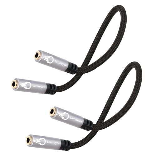 1/8 Inch 3.5mm TRRS Auxiliary Audio Mic Adapter Cable 0.6Feet 2-Pack,1/8" 3.5mm 4-Pole TRRS Female to Female Stereo Headphone Microphone Jack Coupler Connector Aux Extension Cord for Headphones Mic - color: 4-Pole TRRS, size: 2 Pack