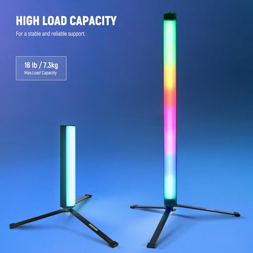 NEEWER Metal Mini Tripod Base for TL120C TL60 CL124 Tube Light Wand Stick, Extra Stable Foldable Handheld Tripod Legs Feet Tabletop Light Stand with 1/4" Screw, Silicone Pad, 3"/8cm Low Angle, CTN5 - style: CTN5