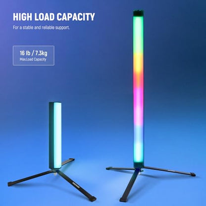 NEEWER Metal Mini Tripod Base for TL120C TL60 CL124 Tube Light Wand Stick, Extra Stable Foldable Handheld Tripod Legs Feet Tabletop Light Stand with 1/4" Screw, Silicone Pad, 3"/8cm Low Angle, CTN5 - style: CTN5