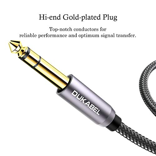 DUKABEL TopSeries Long 1/4'' Male to 1/8'' Female Adapter Cable (16ft/5M) 6.35mm to 3.5mm Phone Audio Connector Quarter Inch Adapter for Mixer Guitar Piano Amplifier Speaker and More - size: 500 cm