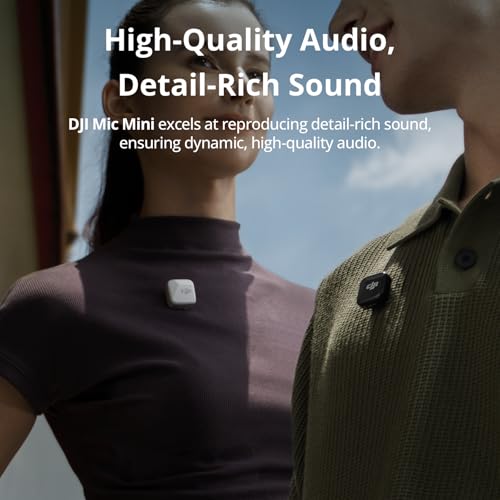 DJI Mic Mini Transmitter (Infinity Black), Ultralight, Wireless Lavalier Microphone for DJI Action 5 Pro/Osmo Pocket 3, Noise Cancelling, Wireless Microphone for Camera/iPhone/Android, Vlog, Streaming - style: Mic Mini Transmitter (Infinity Black)