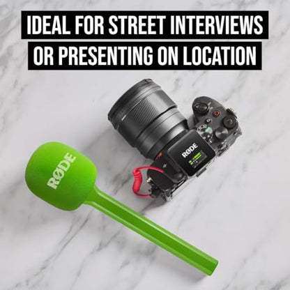 RØDE Interview GO Handheld Adaptor for RØDE Wireless Microphones (Green) - color: Green