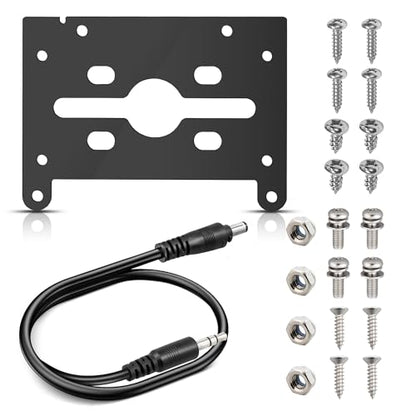 EWAY Backup Camera Bracket Adapter for Furrion RV Pre-Wired Mount, Rear View Reversing Cam Mounting Cover Plate Kit w/Power Pigtail Wire for 5th Wheel Travel Trailer Camper Pre-Installed Bracket