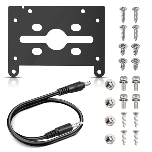 EWAY Backup Camera Bracket Adapter for Furrion RV Pre-Wired Mount, Rear View Reversing Cam Mounting Cover Plate Kit w/Power Pigtail Wire for 5th Wheel Travel Trailer Camper Pre-Installed Bracket