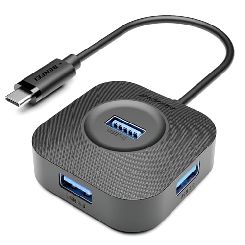 BENFEI USB C Hub, 4 Ports USB 3.0 Hub with 5Gbps Data Transfer, USB C Splitter for Type C MacBook, Mac Pro, iMac, Surface, XPS, Flash Drive, Mobile HDD - style: USB C 4-port Hub