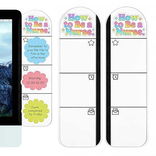 How to Be a Nurse Office Desk Accessories 2pcs Computer Monitor Memo Board Message Board Supplies for Home Desktop Decor - color: How to Be a Nurse