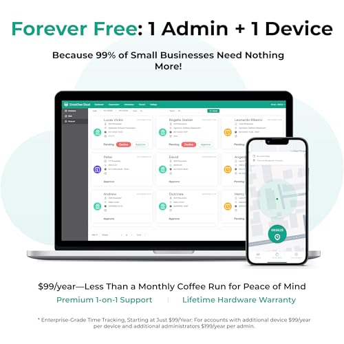 ANVIZ Time Clocks for Employees Small Business - Forever Free Cloud Software - FacePass 7 Pro Biometric Clock in and Out Machine - Support Door Access - Face + RFID + Pin Punching, FacePass 7 Pro