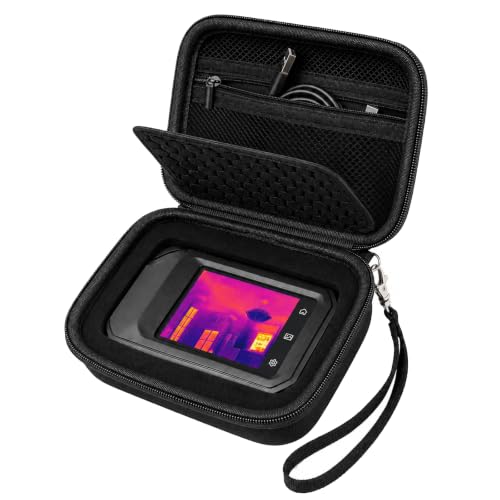 Boobowl Hard Case for HSFTOOLS HF96 / for FLIR C5 Thermal Camera - Shockproof Infrared Camera Carrying Case with DIY Foam & Accessory Pocket for HVAC Technician, Electrician & Field Inspector (Black) - color: Black, size: For Touch Screen
